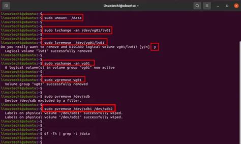 lv delete command|how to remove lvm volume linux.